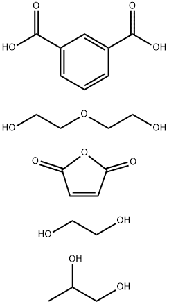 1,3-Benzenedicarboxylic acid, polymer with 1,2-ethanediol, 2,5-furandione, 2,2'-oxybis[ethanol] and 1,2-propanediol Structure