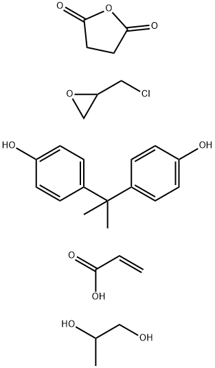 2-Propenoic acid, monoester with 1,2-propanediol, polymer with (chloromethyl)oxirane, dihydro-2,5-furandione and 4,4-(1-methylethylidene)bisphenol Structure