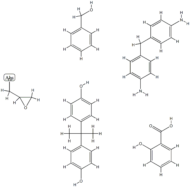 Benzoic acid, 2-hydroxy-, reaction products with benzyl alc., bisphenol A-epichlorohydrin polymer and 4,4'-methylenebis[benzenamine] 结构式