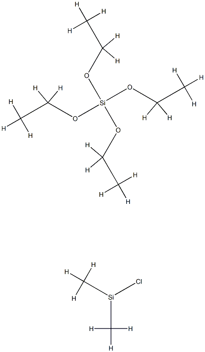 四乙基硅酸酯与二甲基氯硅烷的反应产物, 68988-57-8, 结构式