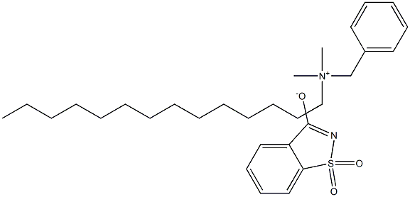 肉豆蔻基苄基二甲基糖精铵, 68989-01-5, 结构式