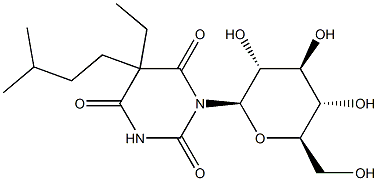 1-(beta-D-glucopyranosyl)amobarbital 结构式