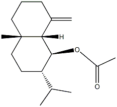(1S,8aβ)-Decahydro-4aβ-methyl-8-methylene-2α-(1-methylethyl)naphthalen-1β-ol acetate 结构式