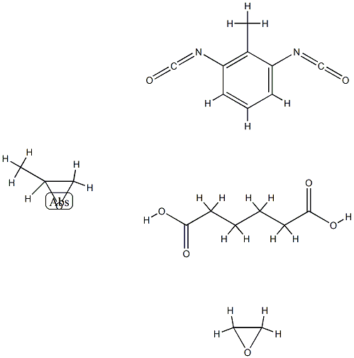 Hexanedioic acid, polymer with 1,3-diisocyanatomethylbenzene, methyloxirane and oxirane 结构式