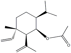 (1R)-3α-Ethenyl-3-methyl-2β-(1-methylethenyl)-6β-(1-methylethyl)-1β-cyclohexanol acetate Structure