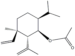 (1R)-3β-Ethenyl-3-methyl-2α-(1-methylethenyl)-6β-(1-methylethyl)cyclohexan-1β-ol acetate Structure