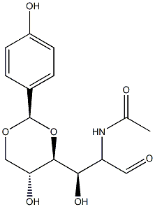 N-acetyl-4,6-(4-oxy-benzylidene)glycosamine Structure