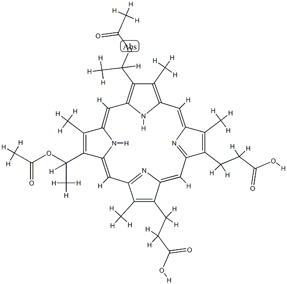 O,O'-diacetylhematoporphyrin 结构式