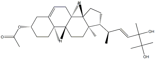 (3β,22E,24ξ)-Ergosta-5,22-diene-3,24,25-triol 3-Acetate Structure
