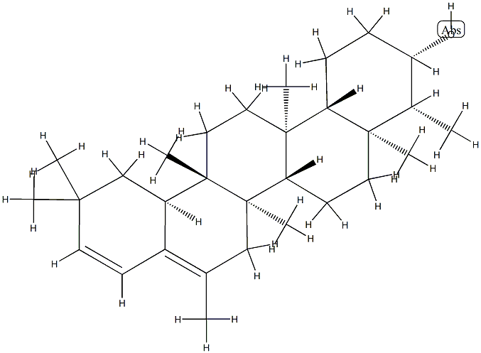16-Methyl-28-nor-D:A-friedoolean-16,21-dien-3β-ol 结构式
