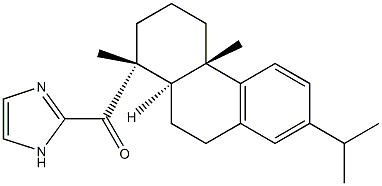 1H-Imidazol-2-yl[(1R)-1,2,3,4,4a,9,10,10aα-octahydro-1,4aβ-dimethyl-7-(1-methylethyl)phenanthren-1α-yl] ketone 结构式