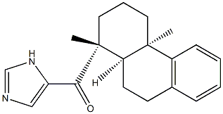 1H-Imidazol-4-yl[(1R)-1,2,3,4,4a,9,10,10aα-octahydro-1,4aα-dimethylphenanthren-1α-yl] ketone 结构式