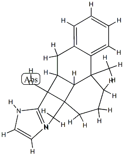 2,3,3a,4,4a,5,9b,9c-Octahydro-4-(1H-imidazol-2-yl)-3a,9b-dimethyl-1H-cyclobuta[jk]phenanthren-4-ol 结构式