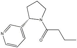 (2S)-1-Butyryl-2α-(3-pyridinyl)pyrrolidine 结构式