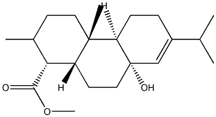 (1R)-1,2,3,4,4a,4bα,5,6,8a,9,10,10aα-Dodecahydro-8aα-hydroxy-1,4aβ-dimethyl-7-isopropylphenanthrene-1α-carboxylic acid methyl ester 结构式