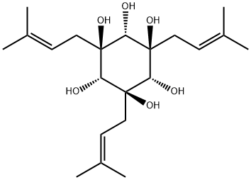 1-C,3-C,5-C-Tris(3-methyl-2-butenyl)-scyllo-inositol 结构式