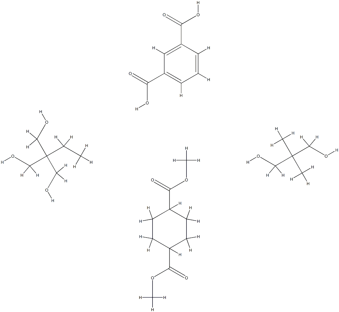 1,3-Benzenedicarboxylic acid, polymer with dimethyl 1,4-cyclohexanedicarboxylate, 2,2-dimethyl-1,3-propanediol and 2-ethyl-2-(hydroxymethyl)-1,3-propanediol 结构式