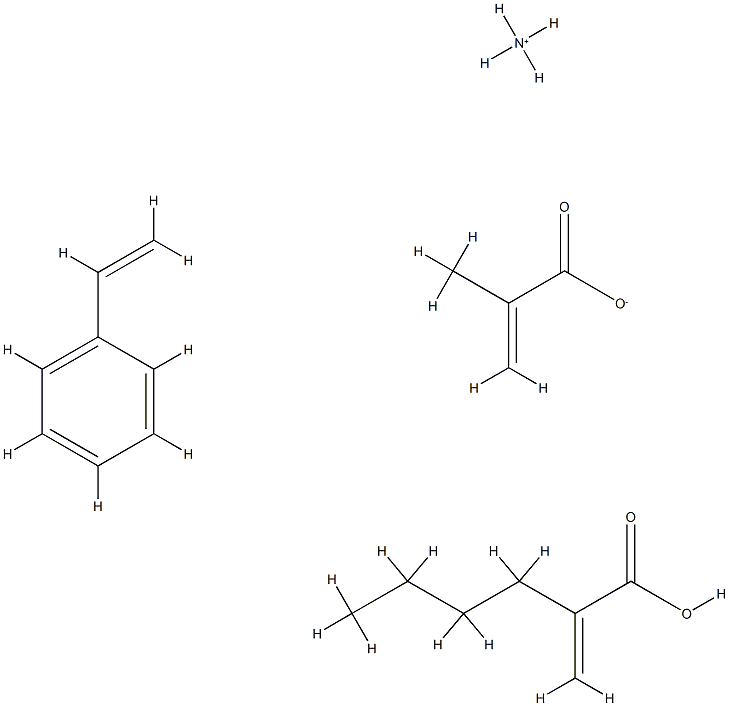 2-Propenoic acid, 2-methyl-, ammonium salt, polymer with butyl 2-propenoate and ethenylbenzene|2-甲基-2-丙烯酸铵盐与2-丙烯酸丁酯和乙烯基苯的聚合物