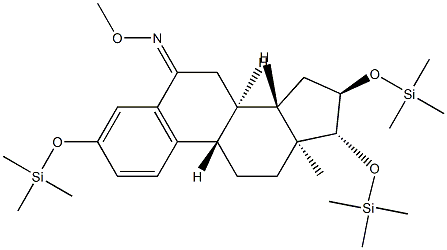 3,16α,17β-Tris(trimethylsiloxy)-1,3,5(10)-estratrien-6-one O-methyl oxime 结构式