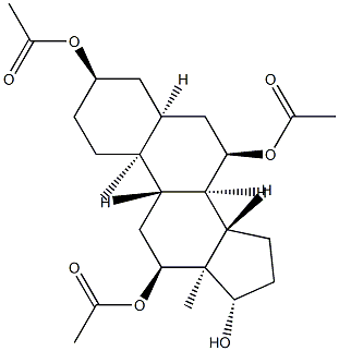 5β-Androstane-3α,7α,12α,17β-tetrol 3,7,12-triacetate 结构式