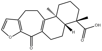 (4S)-2,3,4,4aβ,5,6,7,11,12,12b-Decahydro-4,12bα-dimethyl-7-oxo-1H-naphtho[1',2':5,6]cyclohepta[1,2-b]furan-4α-carboxylic acid 结构式