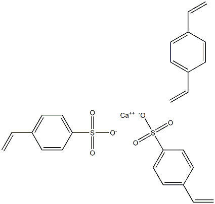 4-乙烯基苯磺酸钙与1,4-二乙烯基苯的共聚物 结构式
