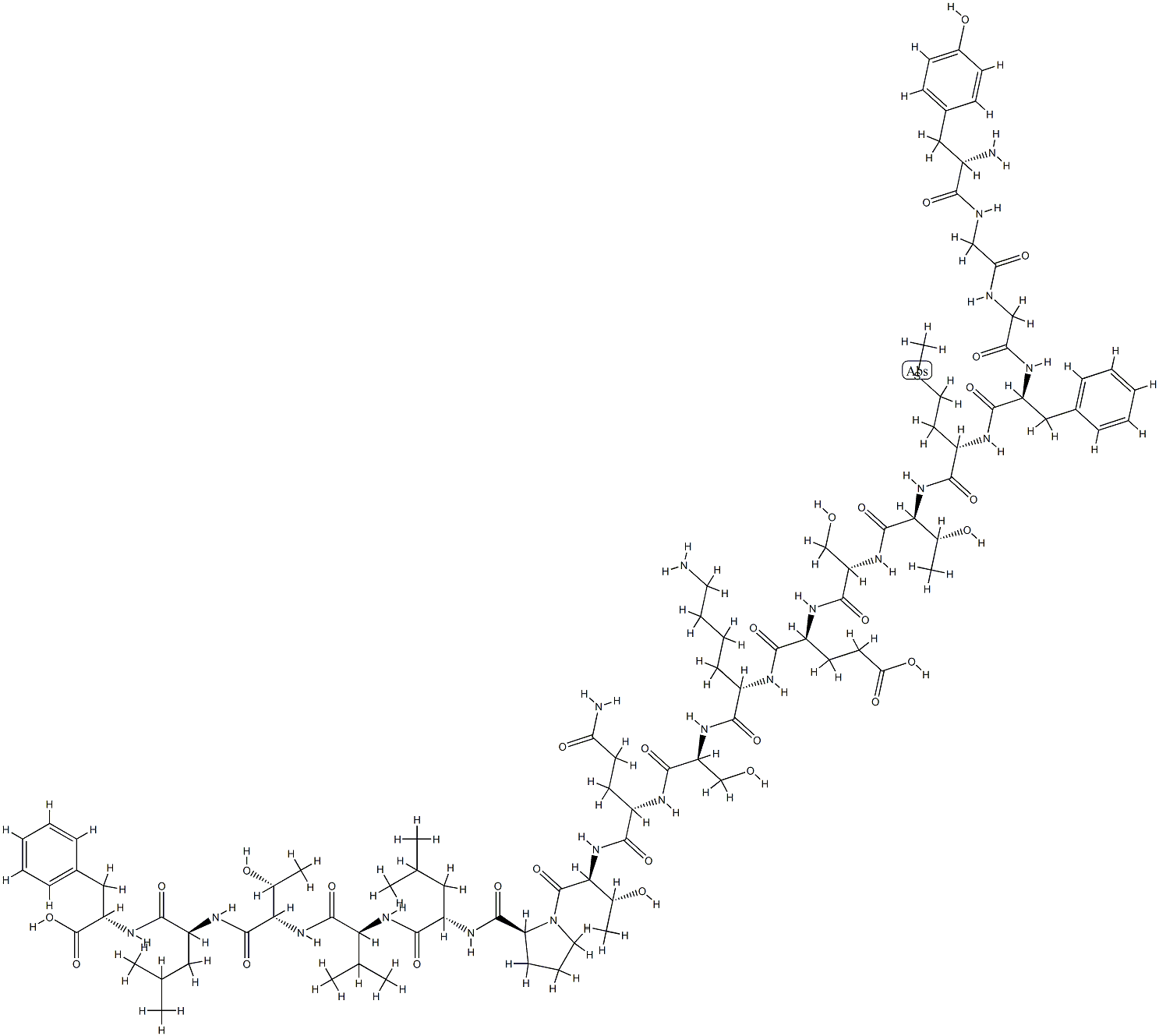 beta-endorphin (1-18) 结构式
