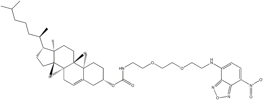 N(1)-cholesterylcarbamoyl-N(8)-(4-nitrobenzo-2-oxa-1,3-diazole)-3,6-dioxaoctyl-1,8-diamine 结构式