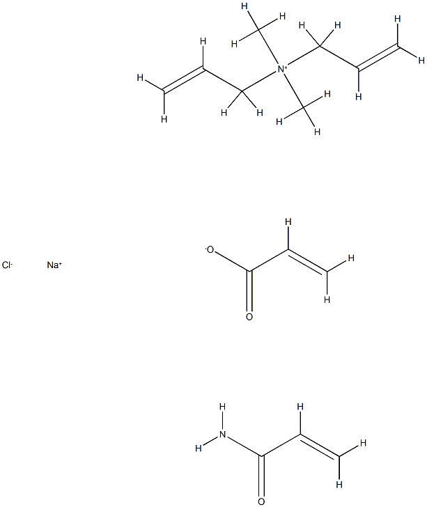 2-Propen-1-aminium, N,N-dimethyl-N-2-propenyl-, chloride, polymer with 2-propenamide and 2-propenoic acid, sodium salt 结构式