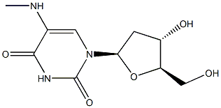 2'-Deoxy-5-(methylamino)uridine 结构式