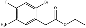 2-溴-4-氟-5-氨基苯乙酸乙酯, 1442471-26-2, 结构式