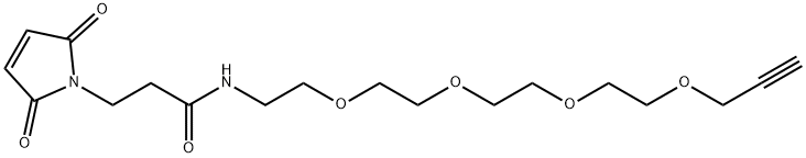 丙炔-四聚乙二醇-酰胺-马来酰亚胺 结构式