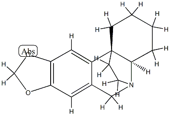 2,3,4,4aα-Tetrahydro-1H,6H-5β,11bβ-ethano[1,3]dioxolo[4,5-j]phenanthridine 结构式