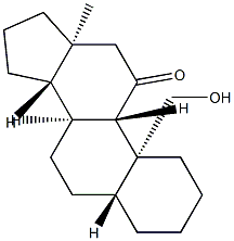 19-ヒドロキシ-5α-アンドロスタン-11-オン 化学構造式