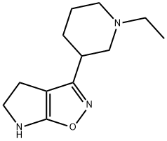 4H-Pyrrolo[3,2-d]isoxazole,3-(1-ethyl-3-piperidinyl)-5,6-dihydro-(9CI) 结构式
