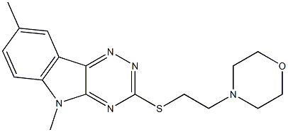 5H-1,2,4-Triazino[5,6-b]indole,5,8-dimethyl-3-[[2-(4-morpholinyl)ethyl]thio]-(9CI) 结构式