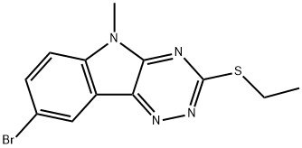 5H-1,2,4-Triazino[5,6-b]indole,8-bromo-3-(ethylthio)-5-methyl-(9CI) 结构式