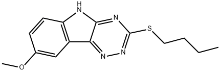 2H-1,2,4-Triazino[5,6-b]indole,3-(butylthio)-8-methoxy-(9CI) 结构式