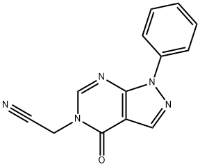 5H-Pyrazolo[3,4-d]pyrimidine-5-acetonitrile,1,4-dihydro-4-oxo-1-phenyl-(9CI) 结构式