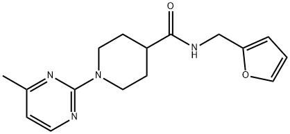 4-Piperidinecarboxamide,N-(2-furanylmethyl)-1-(4-methyl-2-pyrimidinyl)-(9CI) 结构式