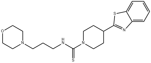 1-Piperidinecarbothioamide,4-(2-benzothiazolyl)-N-[3-(4-morpholinyl)propyl]-(9CI) Structure
