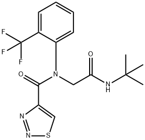 1,2,3-Thiadiazole-4-carboxamide,N-[2-[(1,1-dimethylethyl)amino]-2-oxoethyl]-N-[2-(trifluoromethyl)phenyl]-(9CI) 结构式