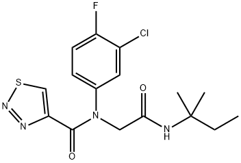 1,2,3-Thiadiazole-4-carboxamide,N-(3-chloro-4-fluorophenyl)-N-[2-[(1,1-dimethylpropyl)amino]-2-oxoethyl]-(9CI) Structure