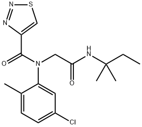 1,2,3-Thiadiazole-4-carboxamide,N-(5-chloro-2-methylphenyl)-N-[2-[(1,1-dimethylpropyl)amino]-2-oxoethyl]-(9CI) 结构式