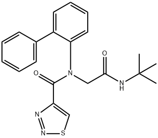 1,2,3-Thiadiazole-4-carboxamide,N-[1,1-biphenyl]-2-yl-N-[2-[(1,1-dimethylethyl)amino]-2-oxoethyl]-(9CI) Structure