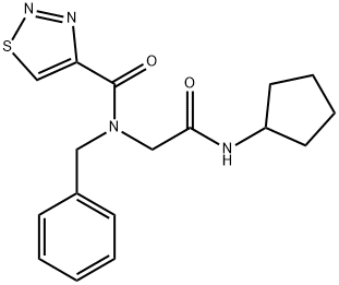 1,2,3-Thiadiazole-4-carboxamide,N-[2-(cyclopentylamino)-2-oxoethyl]-N-(phenylmethyl)-(9CI) 结构式