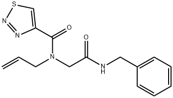 1,2,3-Thiadiazole-4-carboxamide,N-[2-oxo-2-[(phenylmethyl)amino]ethyl]-N-2-propenyl-(9CI) 结构式