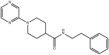 4-Piperidinecarboxamide,N-(2-phenylethyl)-1-pyrazinyl-(9CI) 结构式