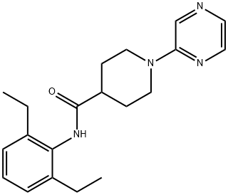 4-Piperidinecarboxamide,N-(2,6-diethylphenyl)-1-pyrazinyl-(9CI) 结构式