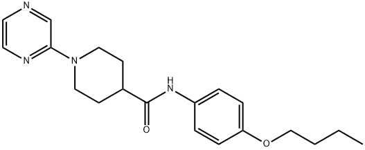 4-Piperidinecarboxamide,N-(4-butoxyphenyl)-1-pyrazinyl-(9CI) 结构式